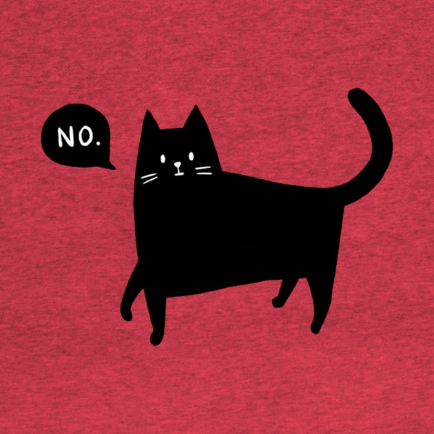 Black Cat Says No by positive_negativeart